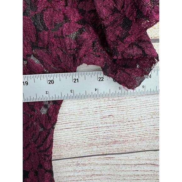 Vintage American Angel Floral Embossed Maxi Dress Women's Medium Purple - Picture 8 of 9